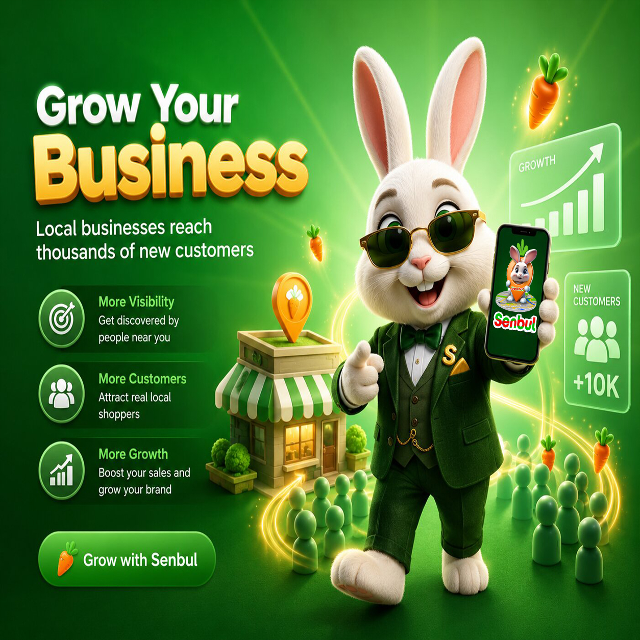 Senbul for local businesses to grow customers