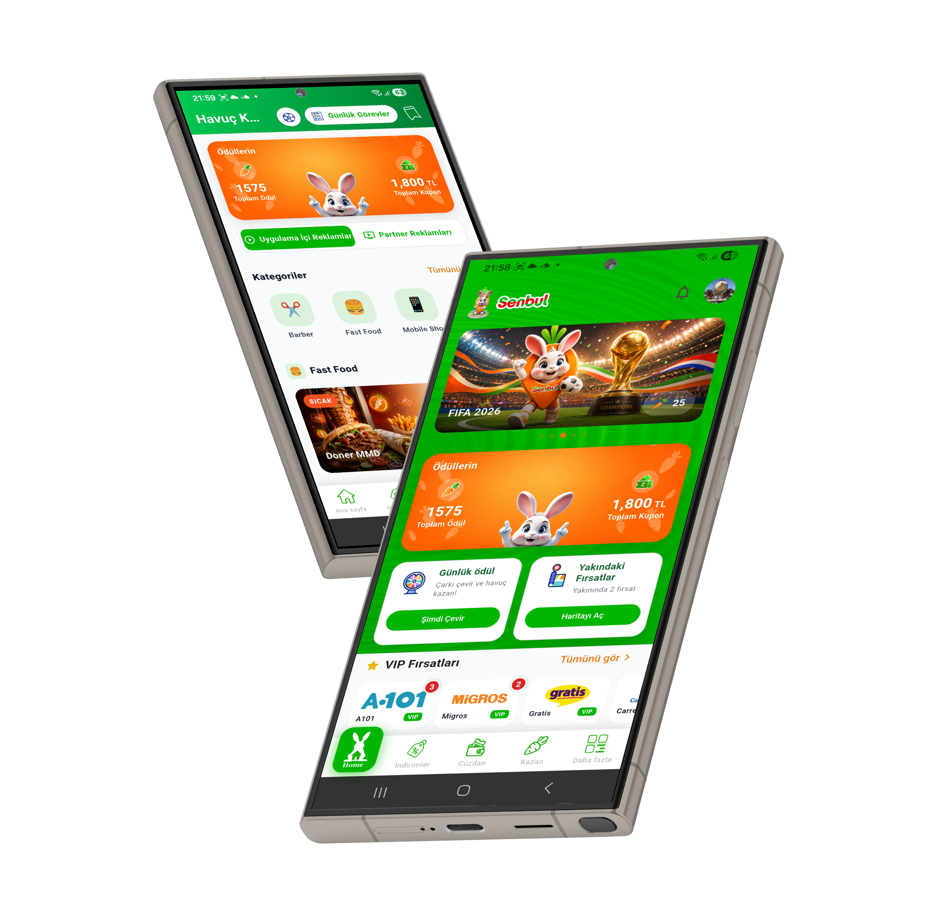 Senbul discount and rewards mobile app on smartphone