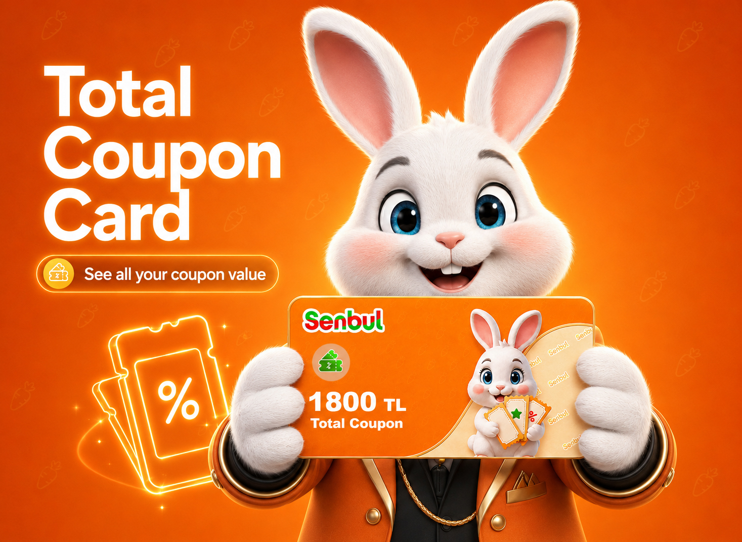 Senbul Card showing total coupon value available to spend